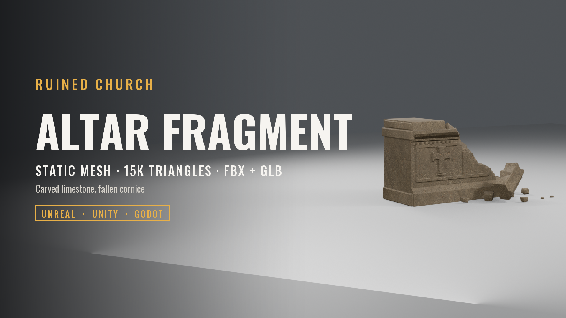 Broken Stone Altar Fragment