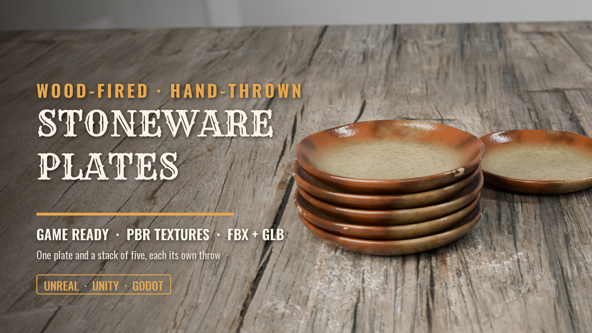 Hand-Thrown Stoneware Plates