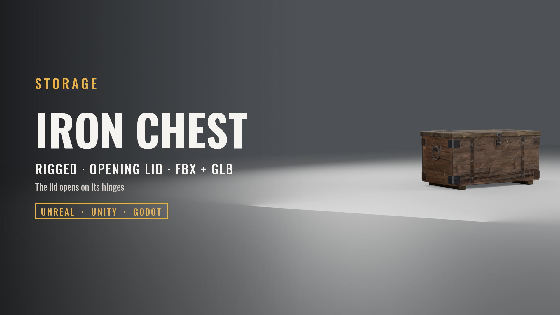 Iron-Bound Wooden Chest