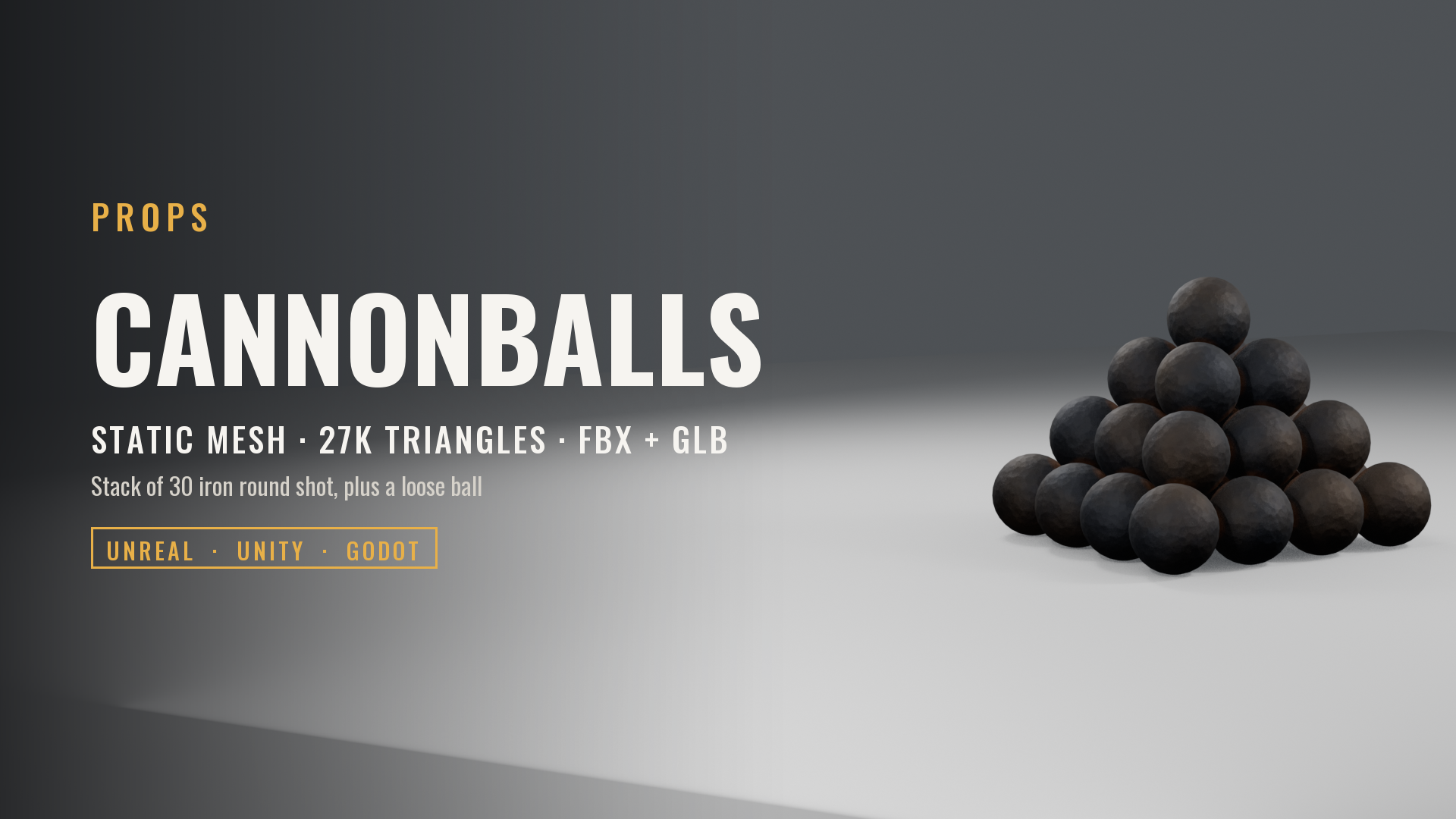 Iron Cannonballs and Shot Stack