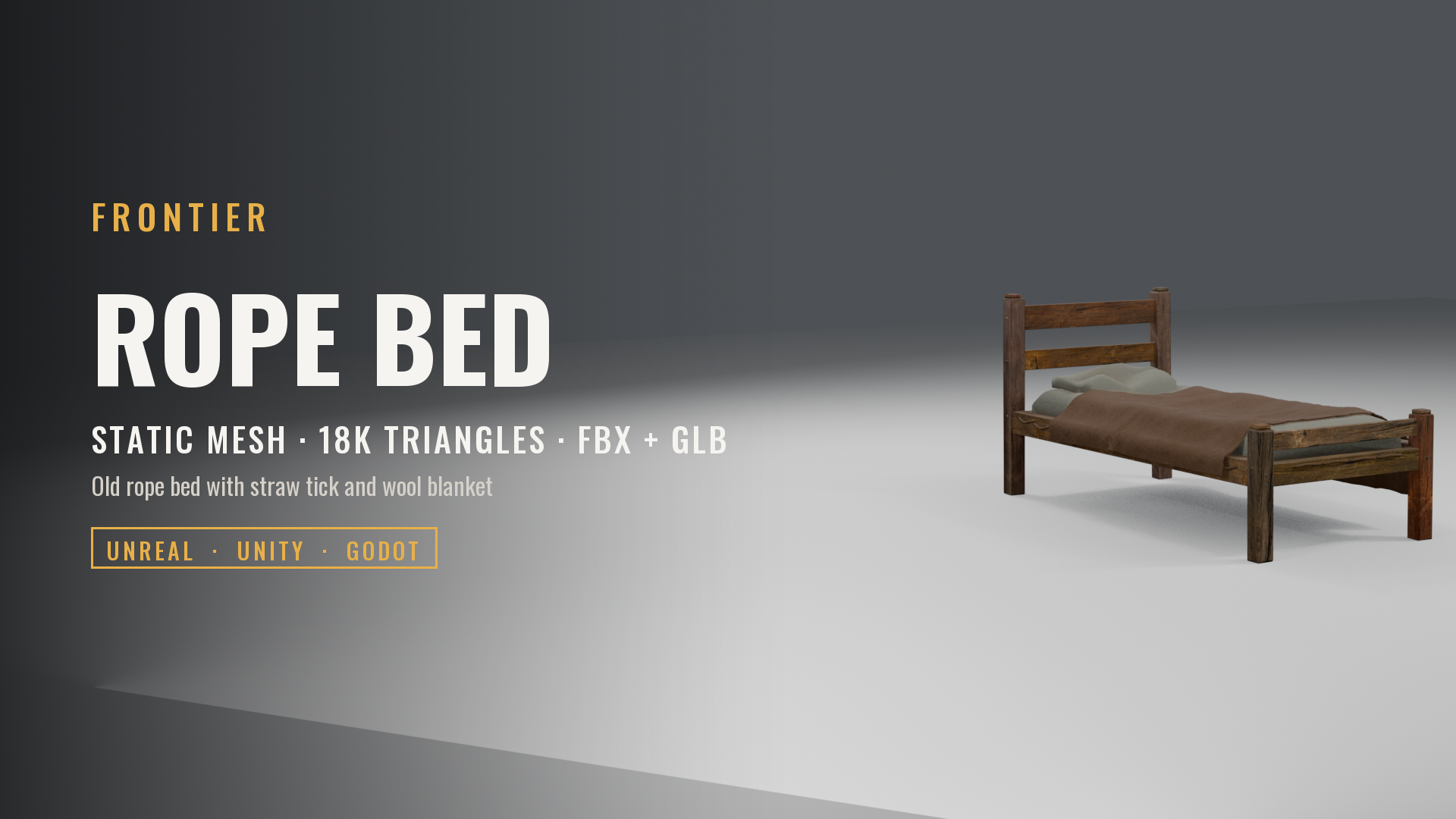 Old Frontier Rope Bed