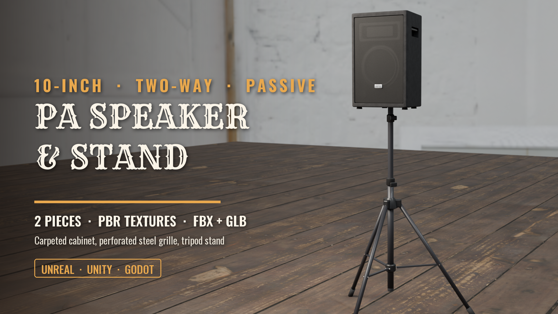 PA Speaker and Tripod Stand