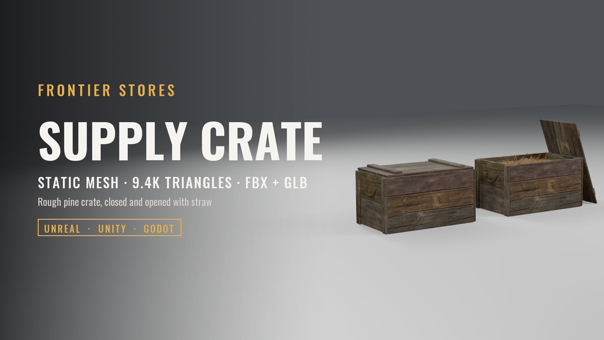 Rough Pine Supply Crate