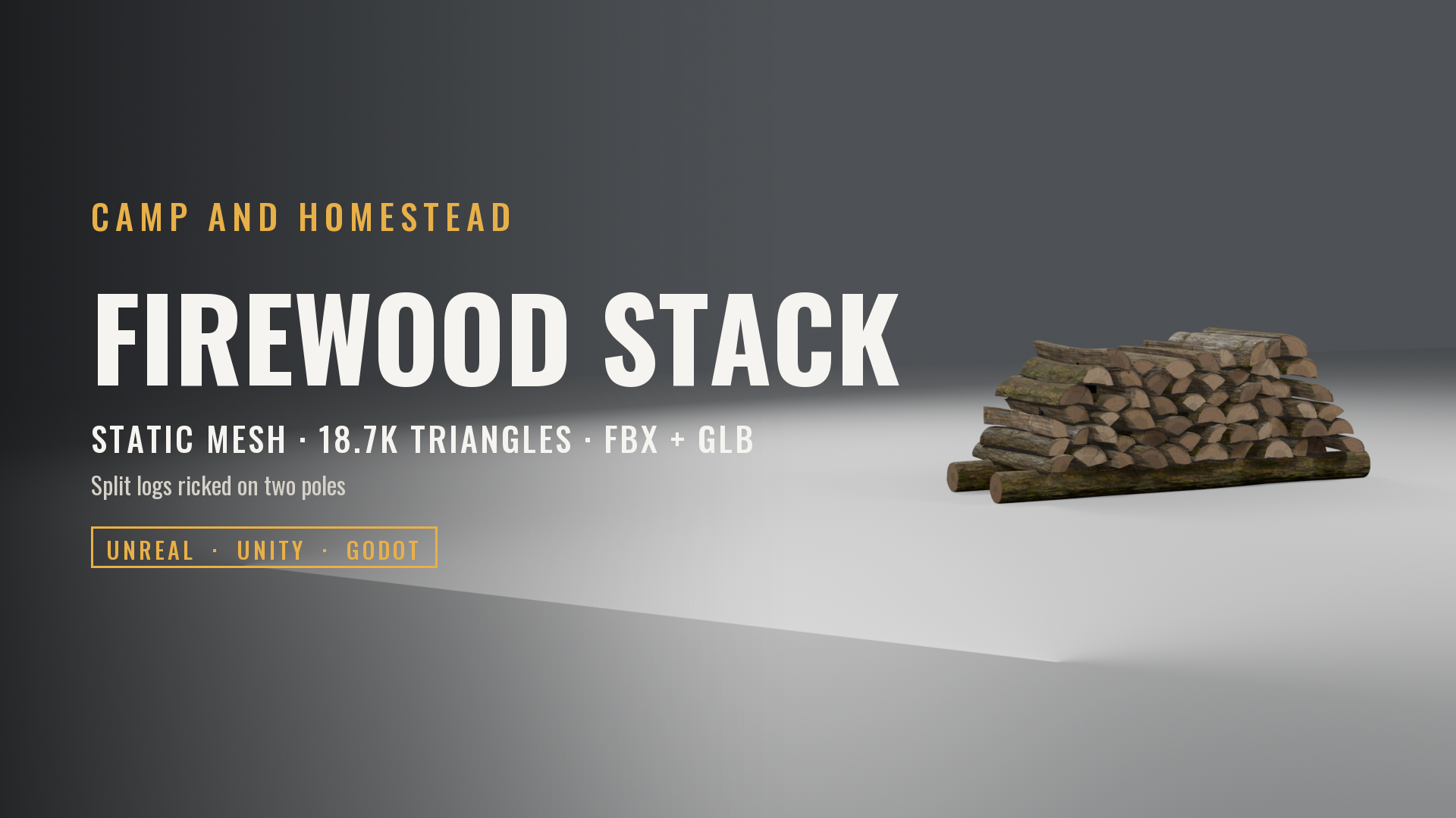 Split Firewood Stack