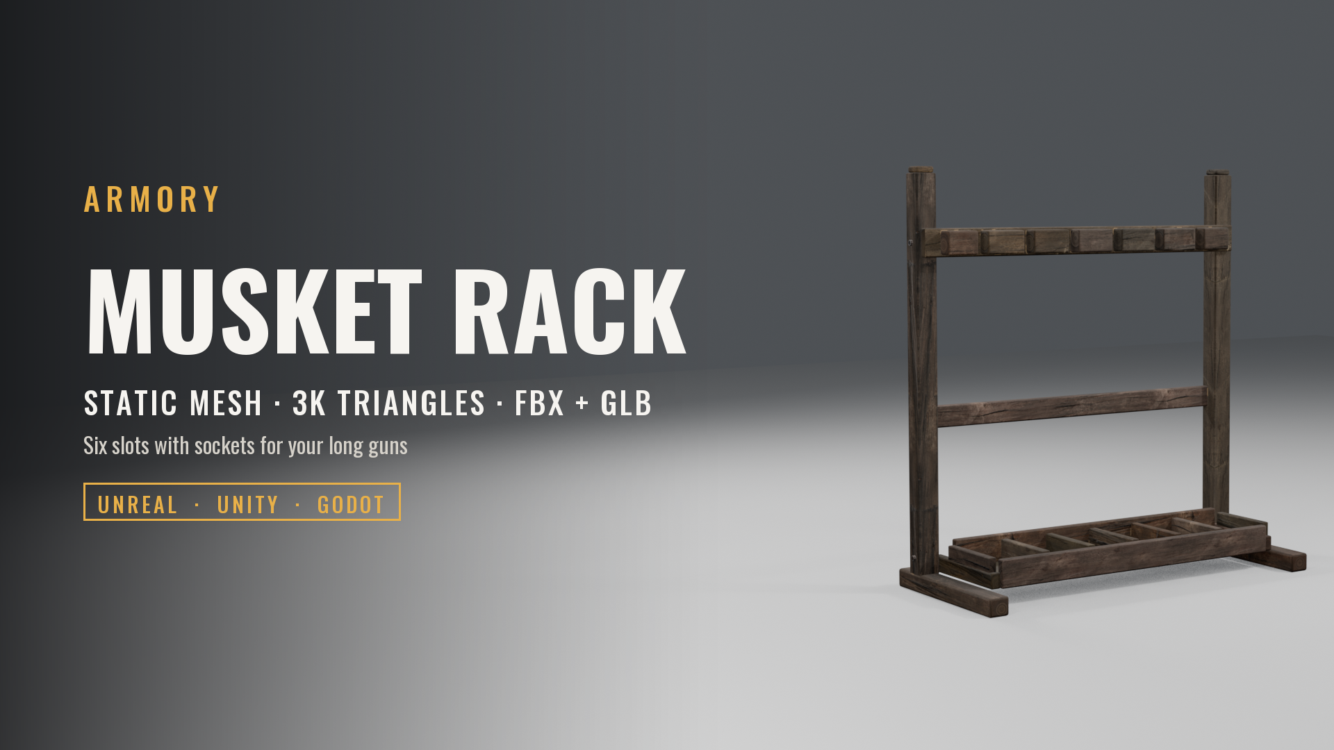 Wooden Musket Rack